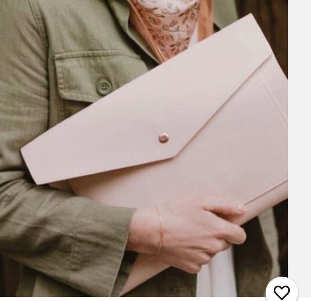NWT Glass Ladder & Co pink portfolio or clutch